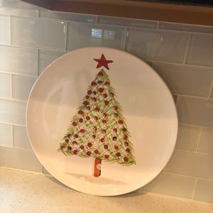 16” Christmas Serving Platter Plate Tree